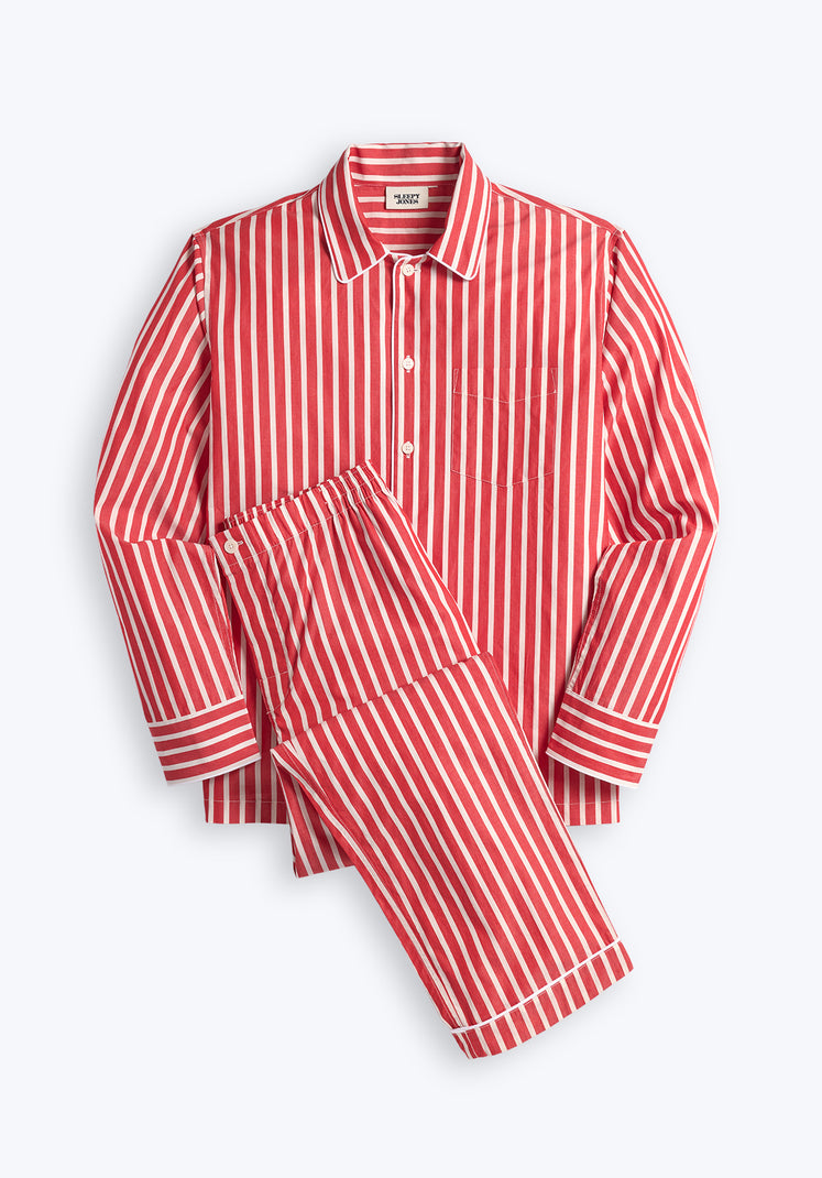 Henry Pajama Set in Red Breton Stripe